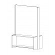 Free-standing Office Partition - Double Sided Open Shelves